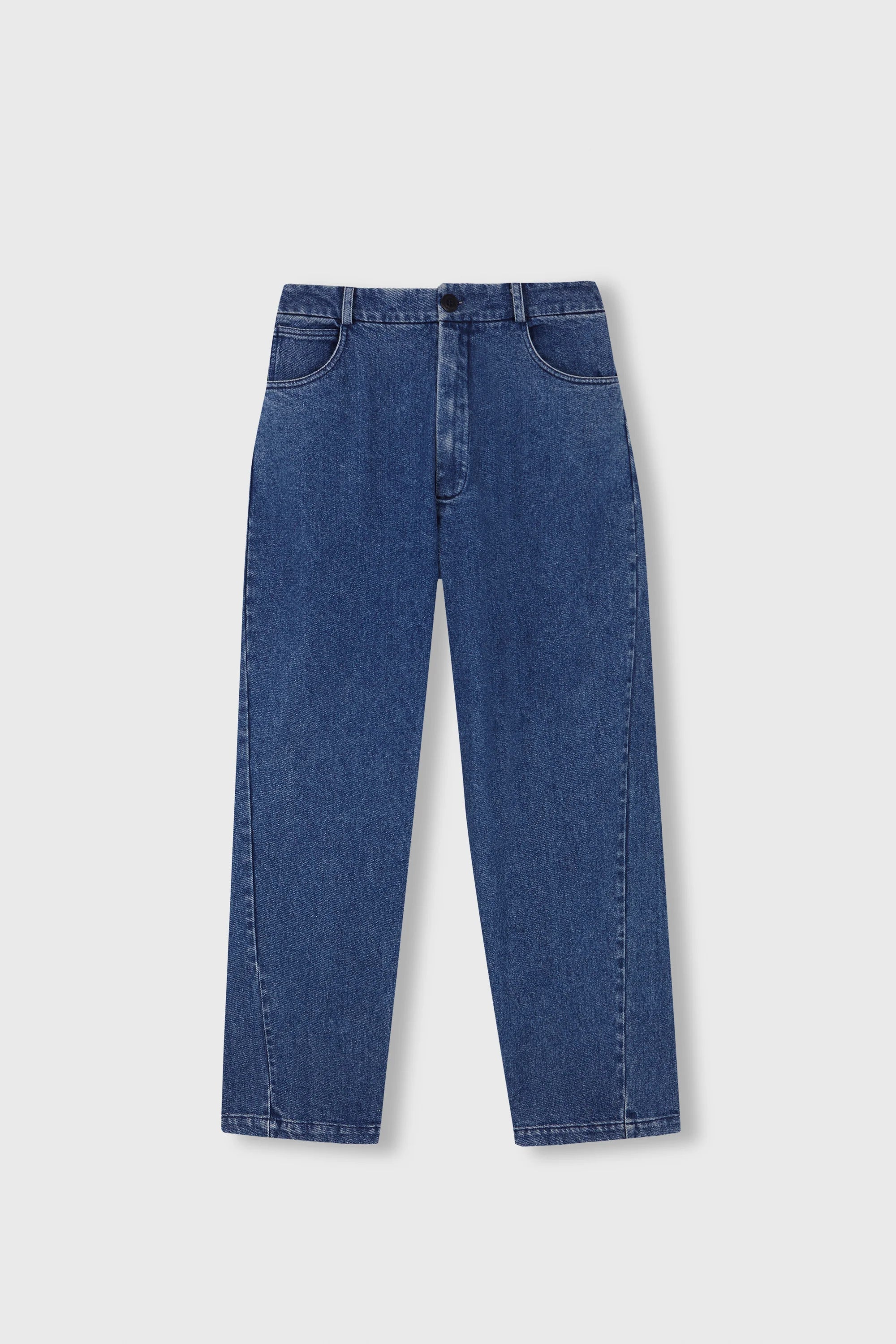 Straight denim pants