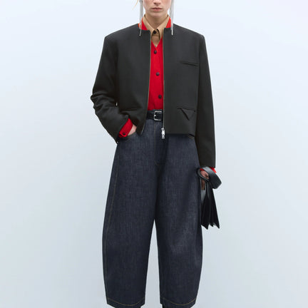 Cropped Jacket, Black