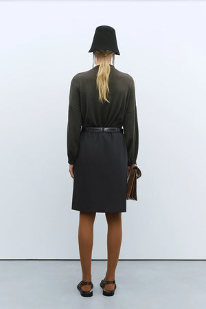 Embellished Tailoring Skirt, Black