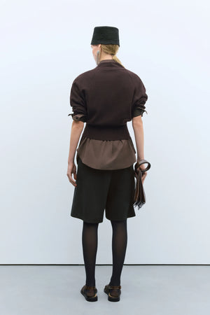 Merino & Cashmere Cardigan, Brown