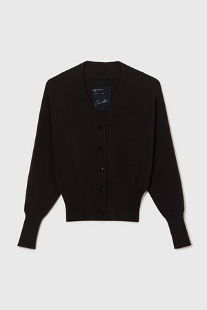 Merino & Cashmere Cardigan, Brown