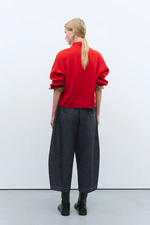 Merino Wool Cardigan, Red