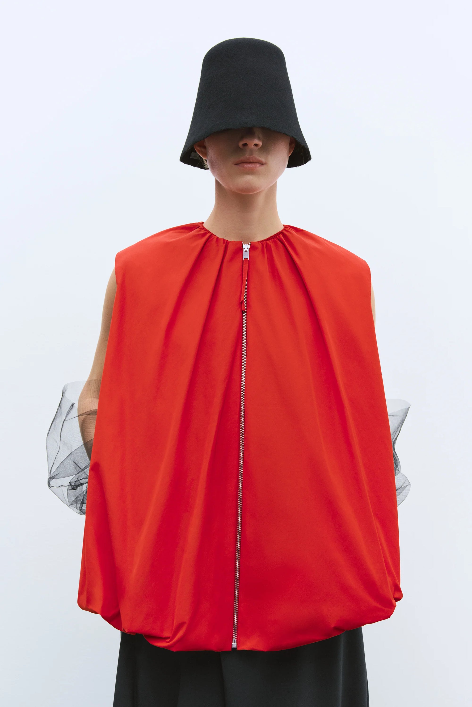 Utility Balloon Waistcoat, Red