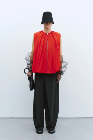 Utility Balloon Waistcoat, Red