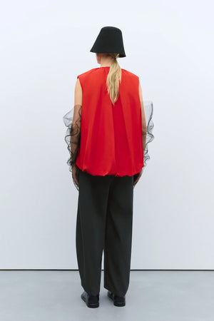 Utility Balloon Waistcoat, Red