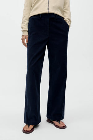 Low Rise Corduroy Pants, Navy
