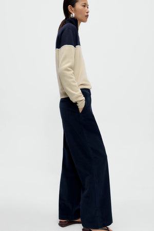 Low Rise Corduroy Pants, Navy