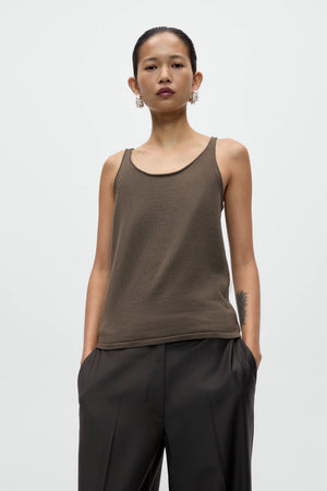 Merino Wool Tank Top, Taupe