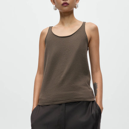 Merino Wool Tank Top, Taupe
