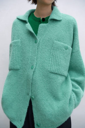 Baby Alpaca Jacket, Turquoise