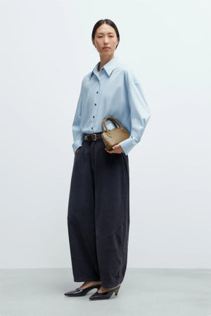 Corduroy Baggy Pants, Dusty Blue