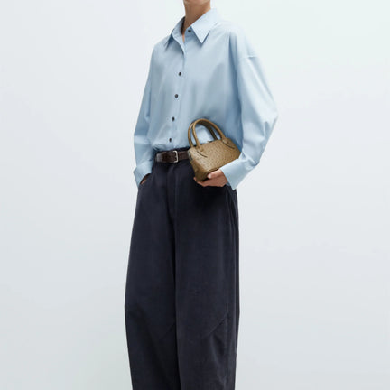 Corduroy Baggy Pants, Dusty Blue