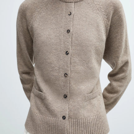Merino Wool Open Back Cardigan
