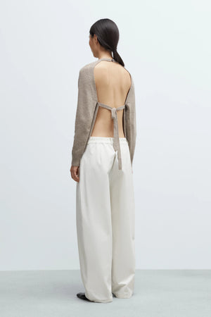 Merino Wool Open Back Cardigan