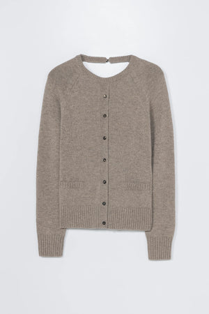Merino Wool Open Back Cardigan