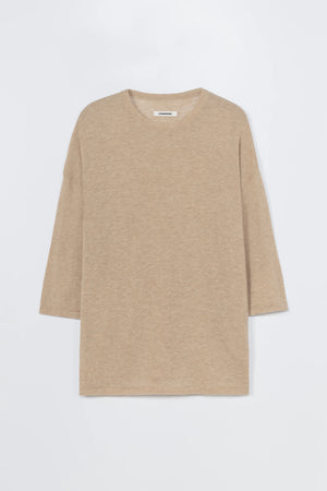 Merino Wool Oversized Shirt, Beige