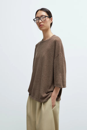 Merino Wool Oversized Shirt, Taupe