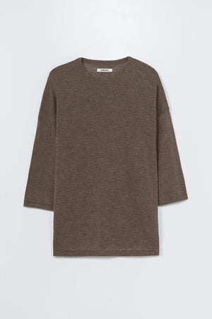 Merino Wool Oversized Shirt, Taupe
