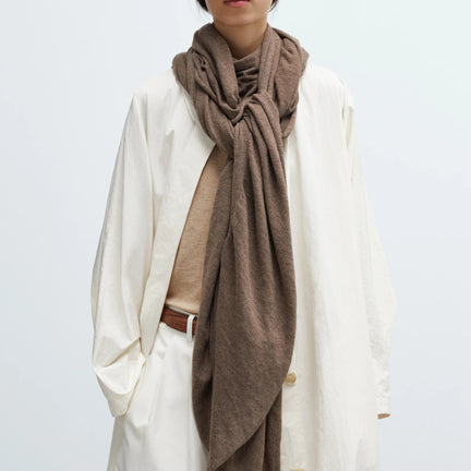 Merino Wool Shawl, Deep Taupe