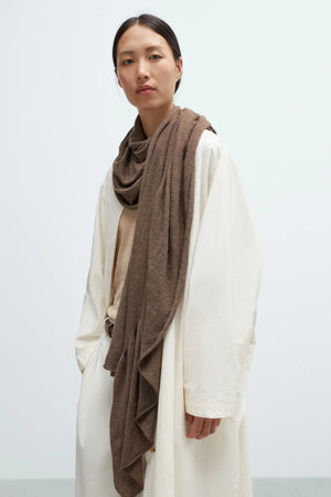 Merino Wool Shawl, Deep Taupe
