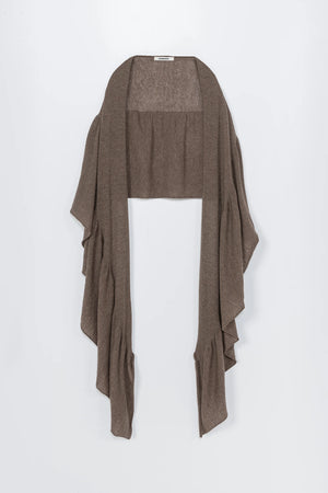 Merino Wool Shawl, Deep Taupe