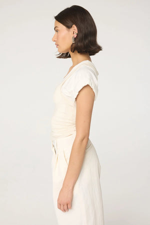 Daqi Top, White/Vanilla