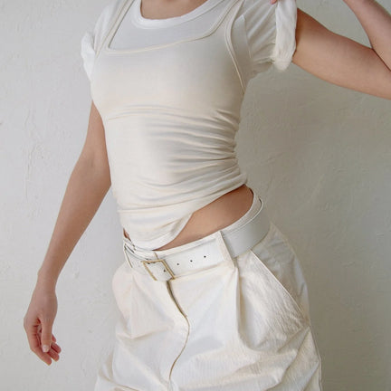 Daqi Top, White/Vanilla