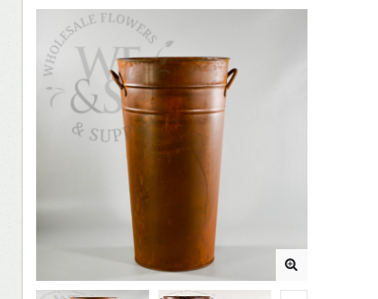 15 " Antique French Bucket Vase