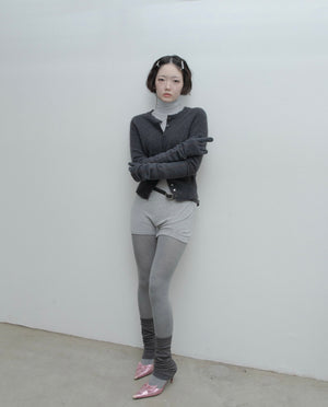 Long Stitch Gloves, Charcoal