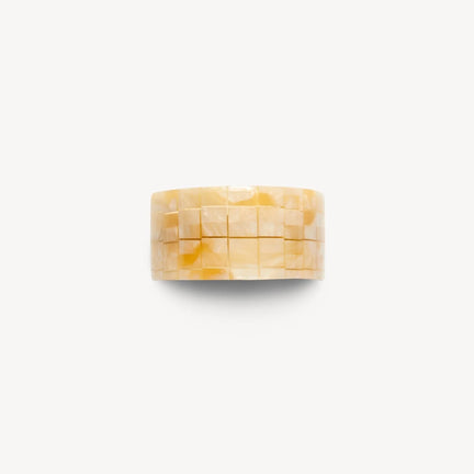 French Pony Barrette, Sea Shell Checker