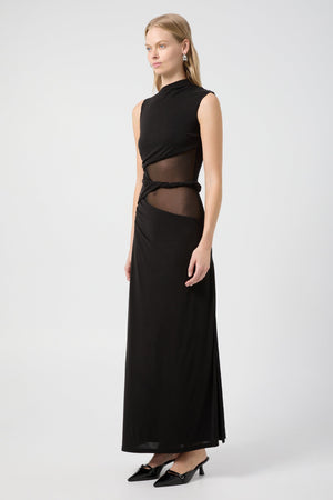 Interweave Drape Maxi, Black