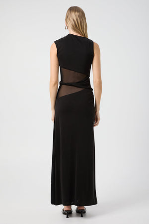 Interweave Drape Maxi, Black