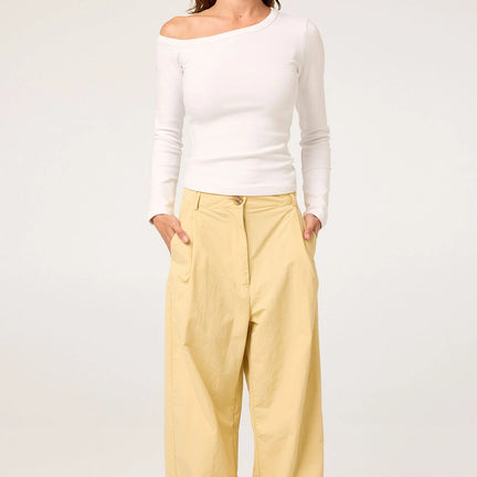 Levin Crisp Midi Trouser, Buttercream