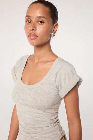 Maya T Shirt, Heather Grey