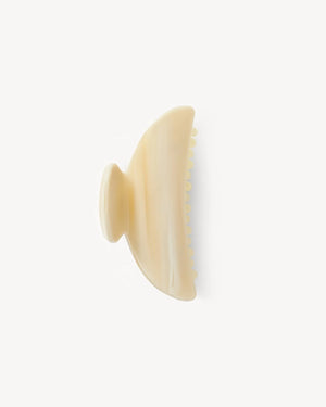 Midi Heirloom Claw Clip, Alabaster