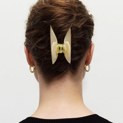 Midi Heirloom Claw Clip, Alabaster