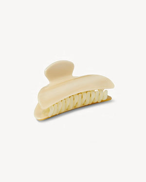 Midi Heirloom Claw Clip, Alabaster