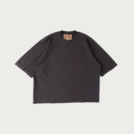 Community Football T-Shirt, Washed Black