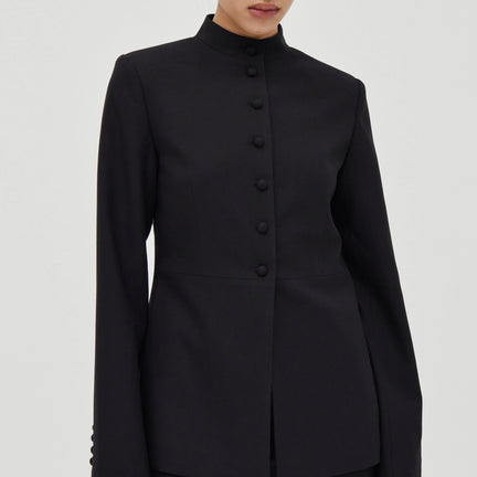Nocturne Lace Trim Blazer, Noir