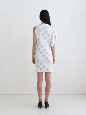 Ornament Mini Dress, Stone Polka