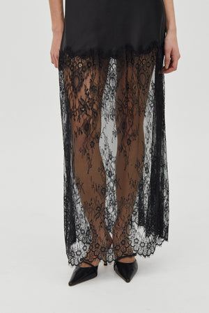 Poetry Lace Drawn in Maxi, Smoke