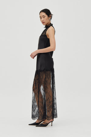 Poetry Lace Drawn in Maxi, Smoke