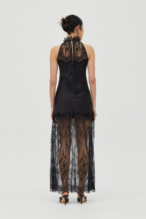 Poetry Lace Drawn in Maxi, Smoke