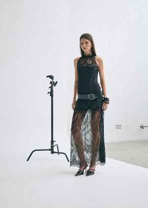 Poetry Lace Drawn in Maxi, Smoke