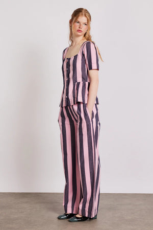 Rafe Pants, Pink Navy Stripe