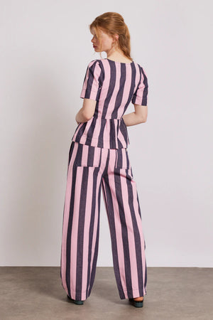 Rafe Pants, Pink Navy Stripe