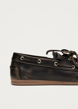 Rowan Brushed Brown Leather Loafers