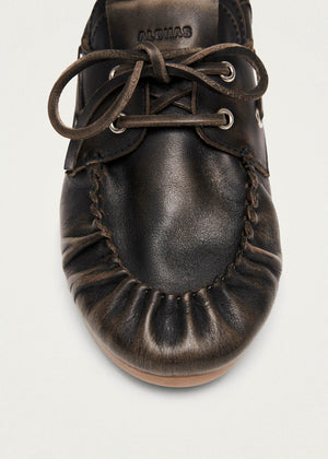 Rowan Brushed Brown Leather Loafers