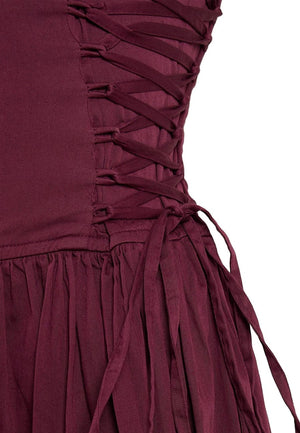Angelina Cotton Satin Dress, Fig