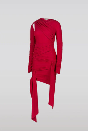 DRESS.12.D7.24 Red Sporty Jersey Dress